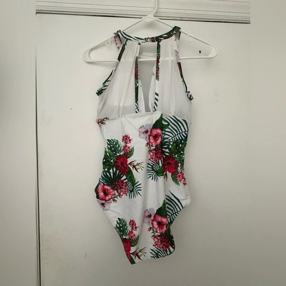Floral Print Women's One Piece Swimsuit